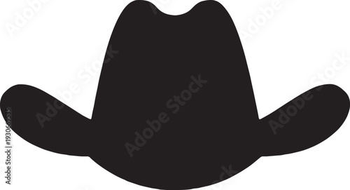 Silhouette hat on white background
