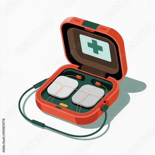 Automated External Defibrillator Device Vector 
