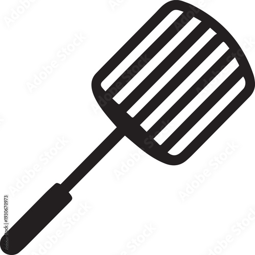 “BBQ Grill Tools Silhouette Vector – Spatula and Fork Crossed Icon, Barbecue Utensil Illustration, and Cooking Design Art” .