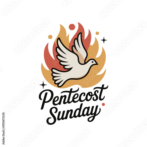 Pentecost Sunday Holy Spirit Dove Vector