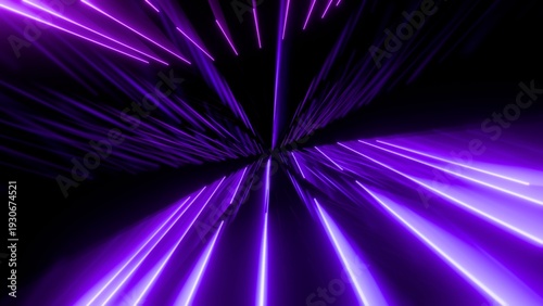 Photos Abstract Purple Neon Laser Lines and Glowing Rays in Dark Background