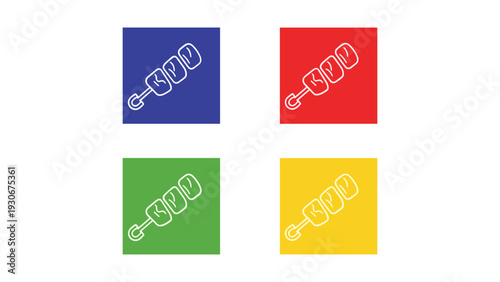 Four colored squares with the word simp3d crossed out in white text