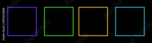 Quadro su tela Neon rectangle