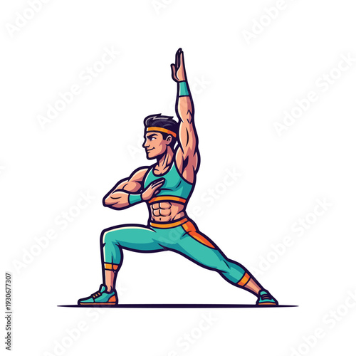 young man doing yoga