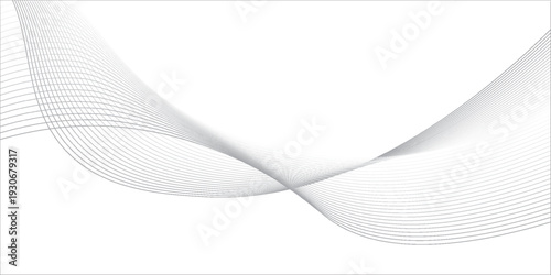 Abstract background wave lines flowing smooth curve shape mesh technology futuristic concept