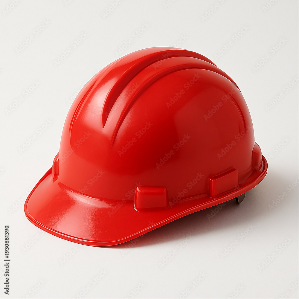 Fototapeta premium Red Hard Hat Safety Helmet Protection.