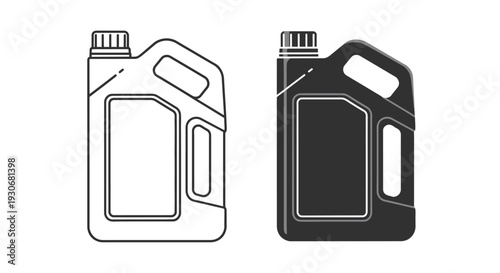 Two oil containers in contrasting styles a bold silhouette