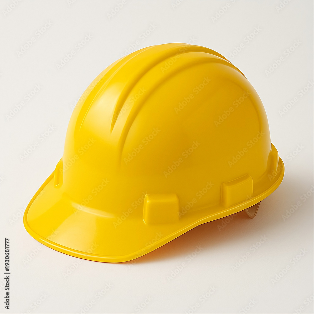 Fototapeta premium Yellow Hard Hat Safety Helmet Closeup.
