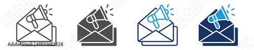 e-mail marketing  icon set with multi concept