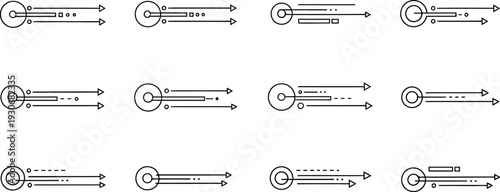 Detailed illustrations of various screw types and their components