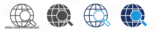 internet search icon set with multi concept