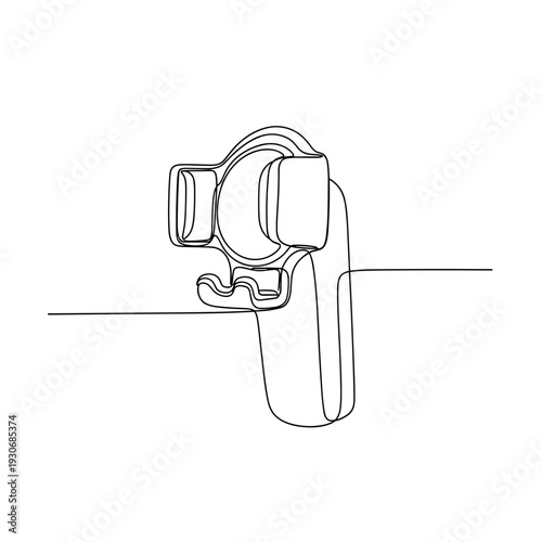 Handheld smartphone gimbal stabilizer sketch on white background