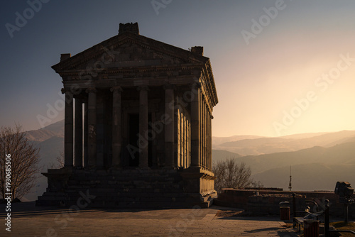 Ancient Hellenistic Temple of Garni at Golden Hour