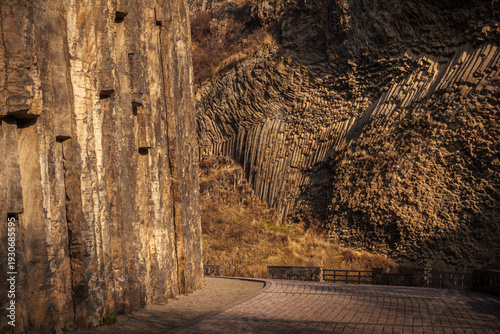 Road Passing Through the Symphony of Stones Gorge