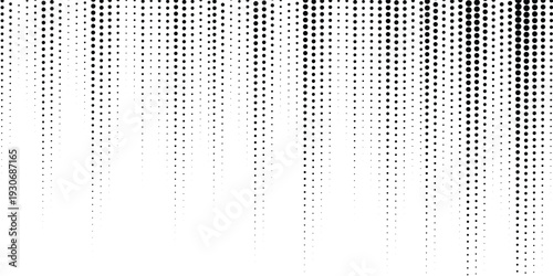 Set of halftone dots gradient pattern texture isolated on white background. Straight dotted spots using halftone circle dot raster texture. Vector blot half tone collection.