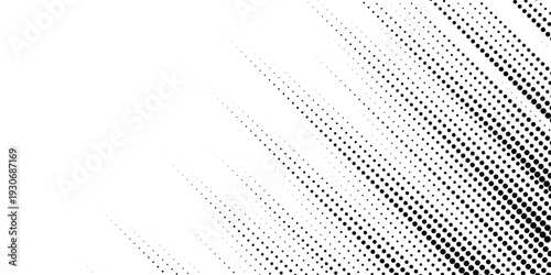 Set of halftone dots gradient pattern texture isolated on white background. Straight dotted spots using halftone circle dot raster texture. Vector blot half tone collection.