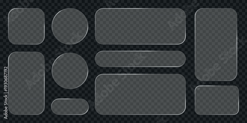 Neon glowing frames, colorful night banners, light effect, bright illuminated borders. Rounded rectangles are design elements