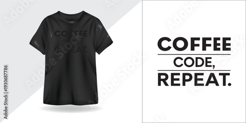 Coffee Code Repeat – Minimalist Typography for Programmers, Coding & Tech Lifestyle