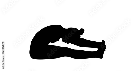 A silhouette of a person in a relaxed, curled-up resting position on a flat surface. isolated on transparent background, Vector