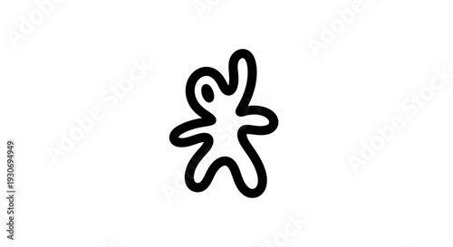 Simple black line drawing of a starfish on white background.