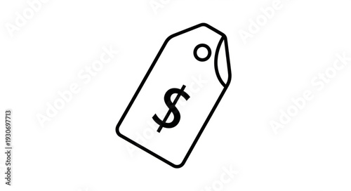 Dollar Price Tag Label Icon.