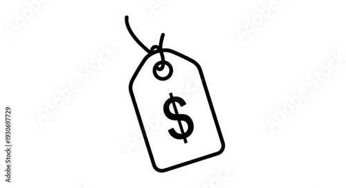 Dollar Sign Price Tag Icon.