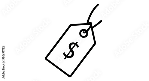 Dollar Price Tag Label Illustration.