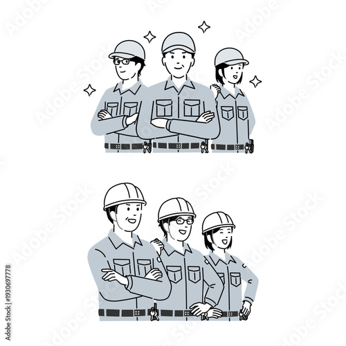 私たちにおまかせください のイラスト2。現場で活躍する設備保全・電気点検チーム