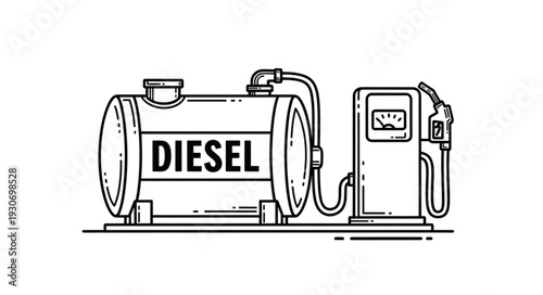 Diesel Fuel Pump Station Tank.