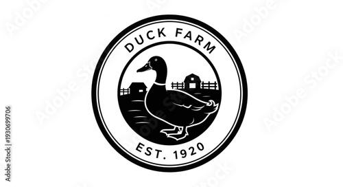 Duck Farm Logo with Duck.