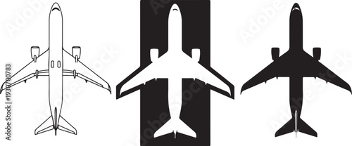 Three views of a supersonic jet airplane design