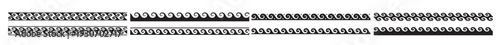 set of seamless wave borders. Vector design elements