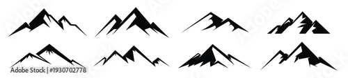  set of different mountain logo
