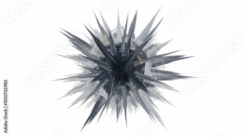 Abstract spiky burst isolated on white background