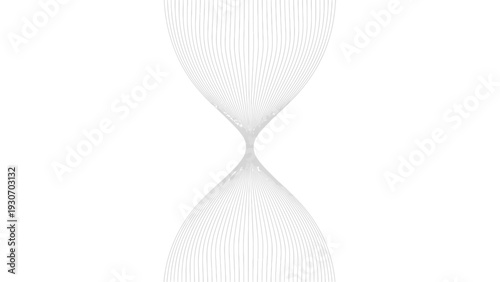Abstract hourglass shape made of flowing lines