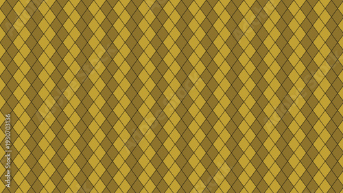Seamless golden geometric background featuring repeating diamond shapes and an interlocking zig-zag pattern perfect for luxury modern wallpaper and elegant textile fabric
