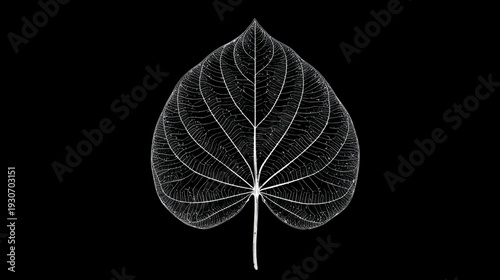 A detailed image of a transparent leaf with its veins visible against a black background