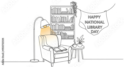 Elderly Man Reading in Armchair.