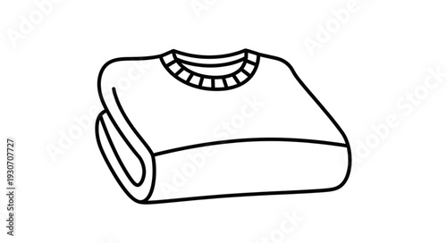 Folded Sweater Illustration Simple Design.