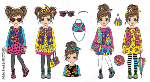 Fashionable Girl Character Designs.