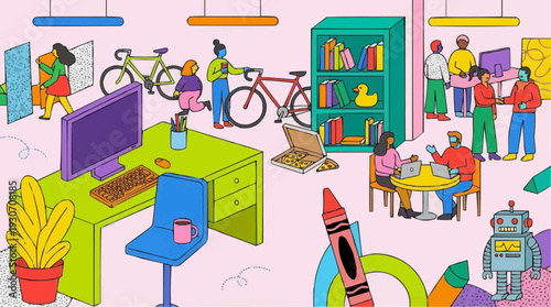 set of cartoon people