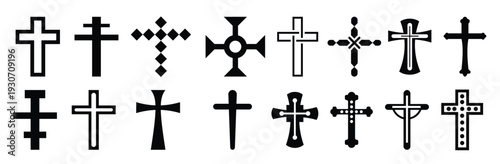 pack of cross signs glyph icons 