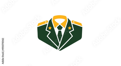 Green Suit Icon Business Illustration.