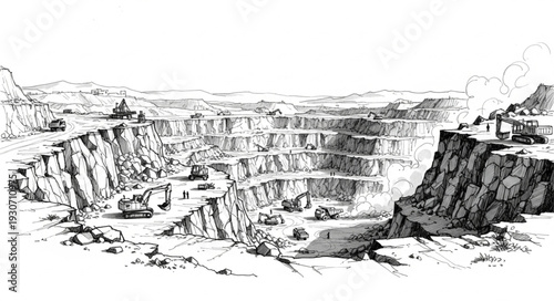 Grand Canyon Landscape Illustration.