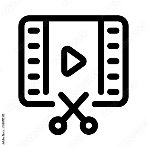 Video Editing Line Icon. Single icon, line vector icon