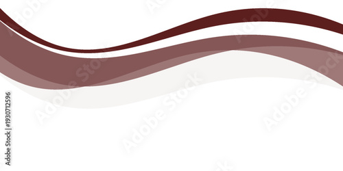 Elegant Brown and White Wave Background with Curved Layered Border. vector illustration
