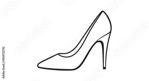 High Heel Shoe Fashion Illustration.