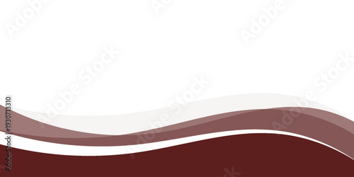 Elegant Brown and White Wave Background with Curved Layered Border. vector illustration