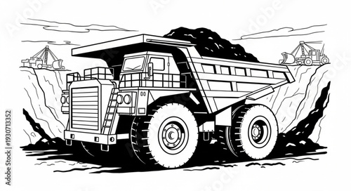 Heavy Duty Mining Dump Truck.