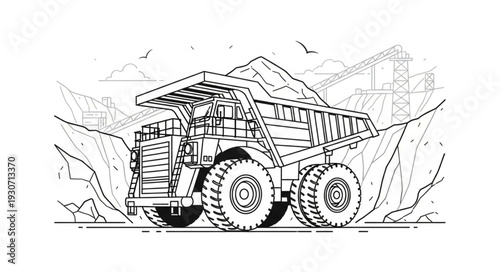 Heavy Duty Mining Dump Truck.